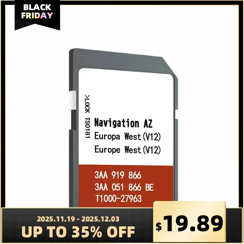 

for VW AZ V12 West RNS315 V12 Western Europe 2020 Map Naving SD GPS Sat Nav Card