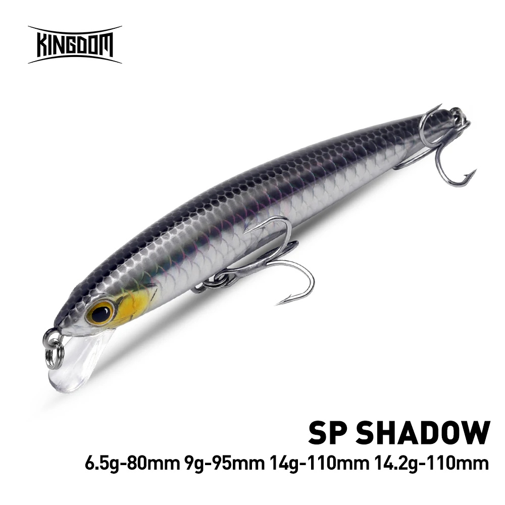 KINGDOM SP Shadow Fishing Lures 6.5g 9g 14g 14.2g Suspending Minnow Wobbler Crank Baits Artificial Sea Bass Pike Fishing Tackle