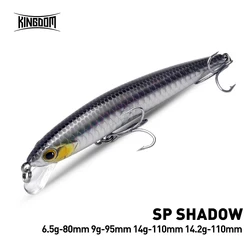 KINGDOM SP Shadow Fishing Lures 6.5g 9g 14g 14.2g Suspending Minnow Wobbler Crank Baits Artificial Sea Bass Pike Fishing Tackle