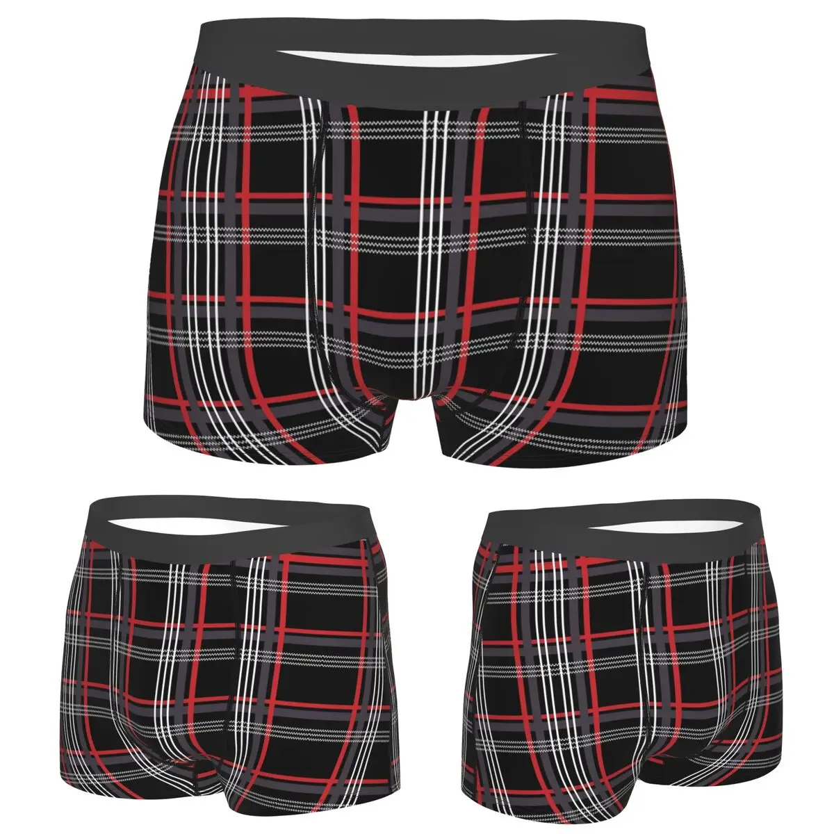 

Boxer Underpants Shorts GTi Tartan Panties Male Soft Underwear for Homme Man Boyfriend Gift