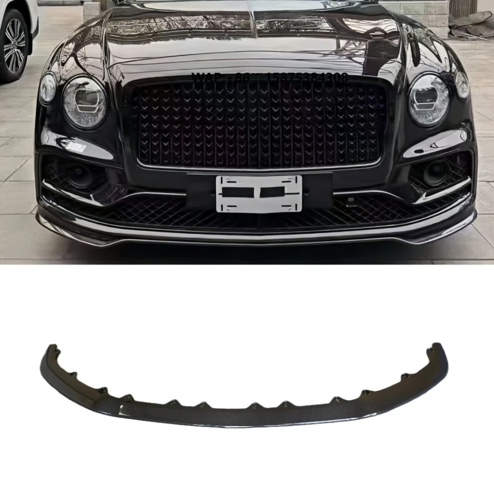 

High Quality Dry Carbon Fiber Front Lip Splitter Front Chin Modification Suitable for Flying Spur