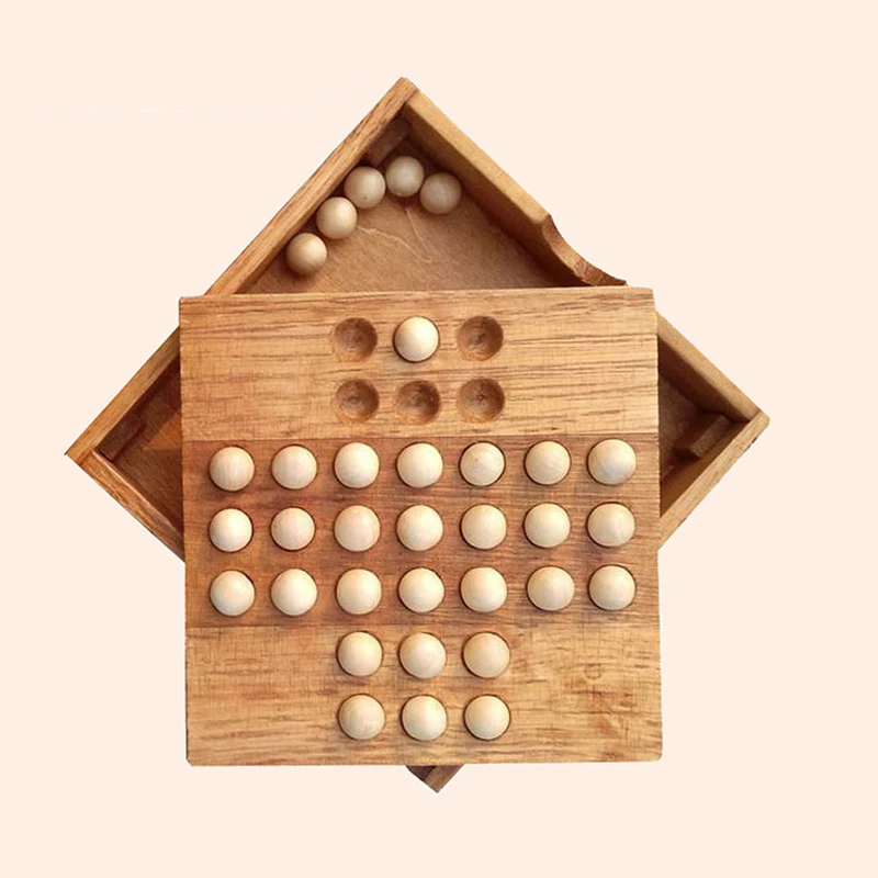 Juguetes educativos clásicos para adultos, juego de mesa europeo, clavija de ajedrez individual, Solitario Di