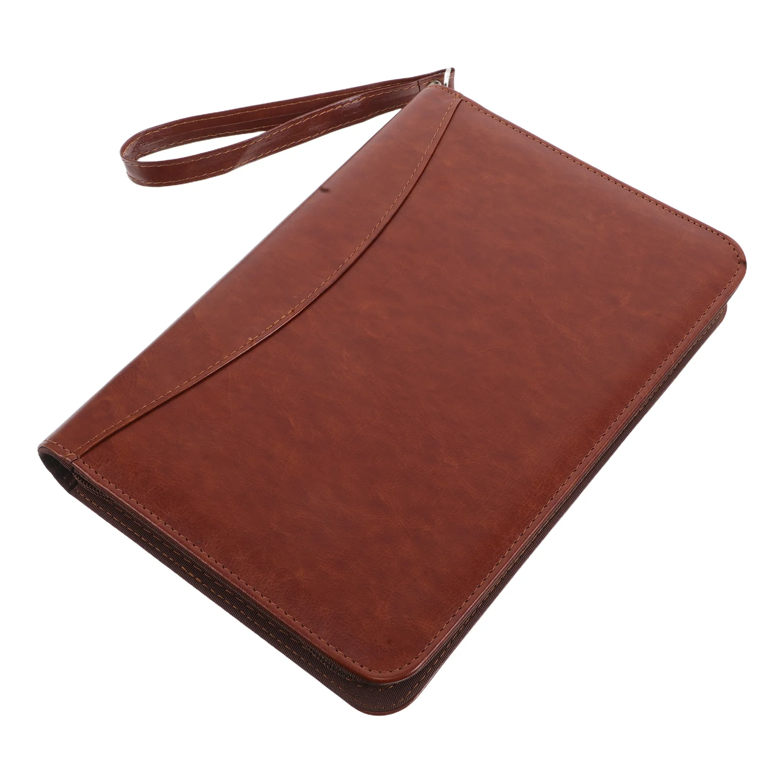 

Portfolio Binder Refillable Loose Leaf Binder Journal Zipper Artificial Office Padfolio Business Meetings Note Taking