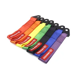 Universal High-Strength Nylon Tow Strap Car Racing Tow Ropes 28cm Auto Trailer Ropes Bumper Trailer Max 2T Towing Strap With Nut