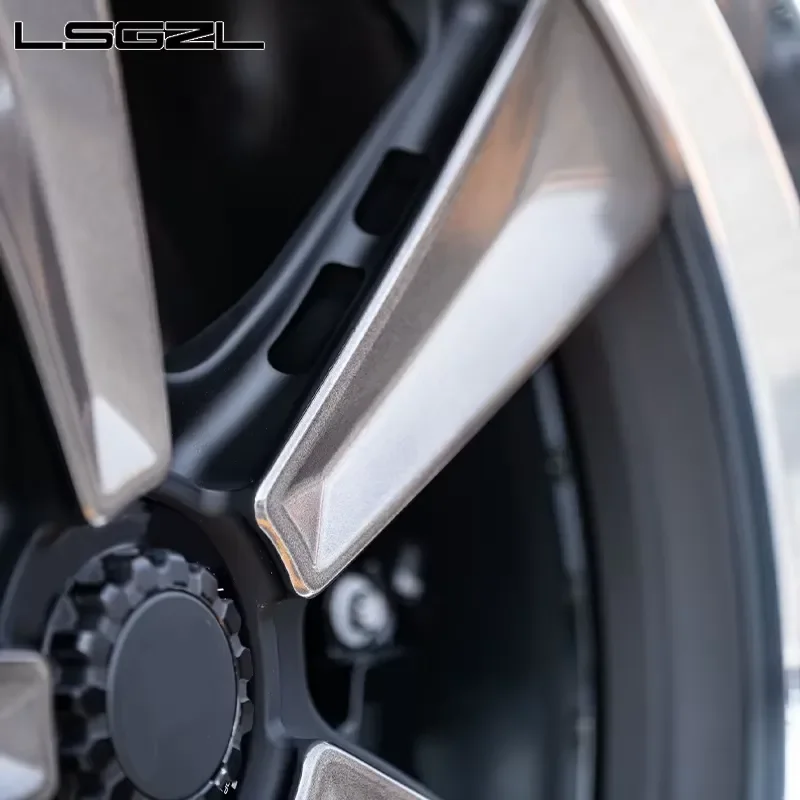 i LSGZL Gungrey Chrome-shadow Rim Aluminum Car Wheels for C8 Concave Alloy Rim 16-26 Inch Car Wheel 4