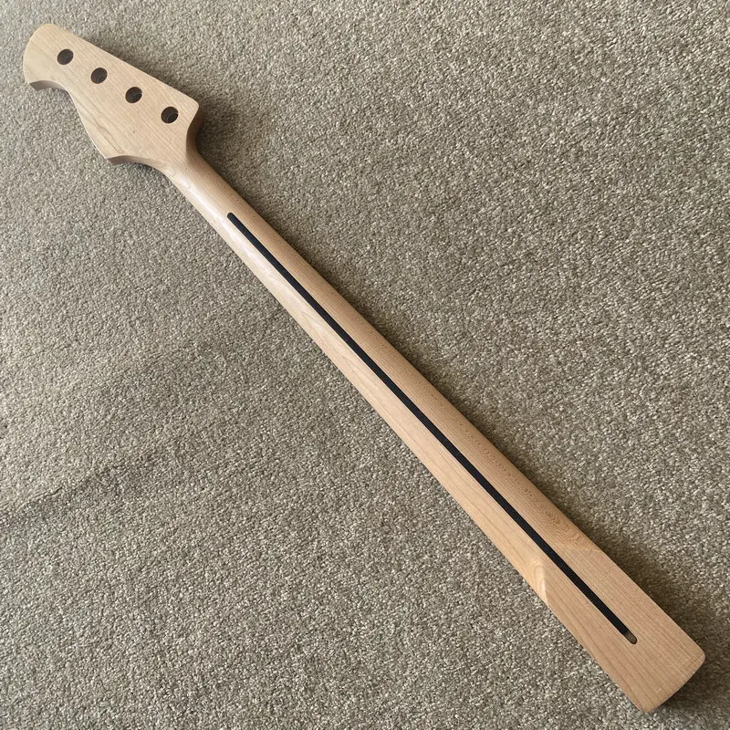 IN420 4 String Electric Bass Neck Jazz Bass Model Semi Finishing Maple+Maple 20 Frets 864mm Scales for DIY HarleyBenton VT Serie