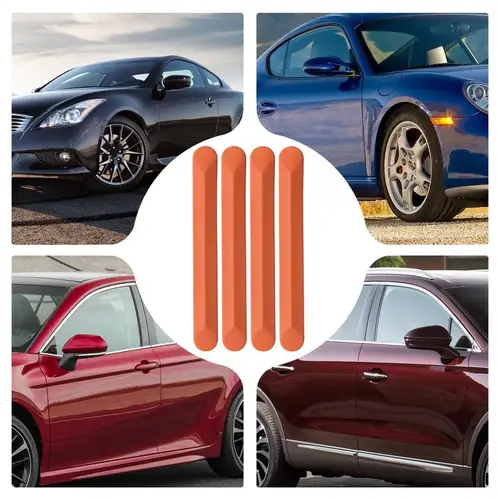 Imagen 2 del producto Tira anticolisión para puerta de coche, pegatina anticolisión para puerta de coche, tiras protectoras flexibles para puerta de vehículo 4X para espejo retrovisor y