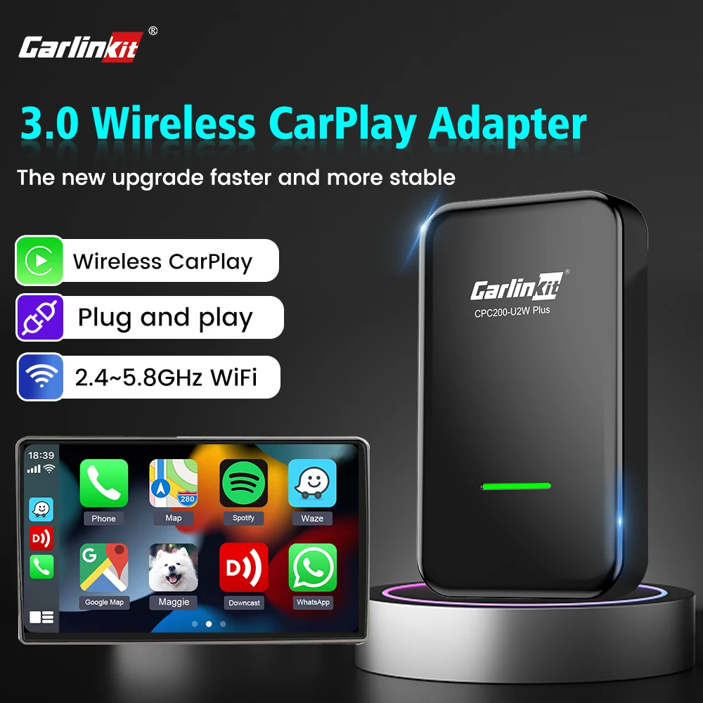 Carlinkit 3.0 Wireless CarPlay Adapte Spotify For Alfa Romeo Bentley Borgward Buick Chery Dodge Fiat Genesis GMC Haval Infiniti