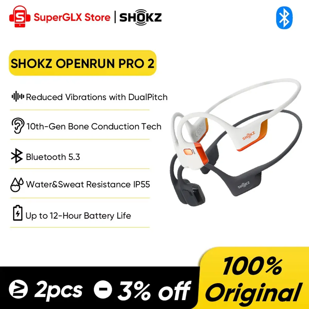 SHOKZ OpenRun Pro 2 Bone Conduction Earphones