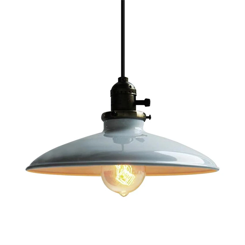 loft Baking paint pendant lights American country industrial style dining room lamps bedroom European hanging lights lighting