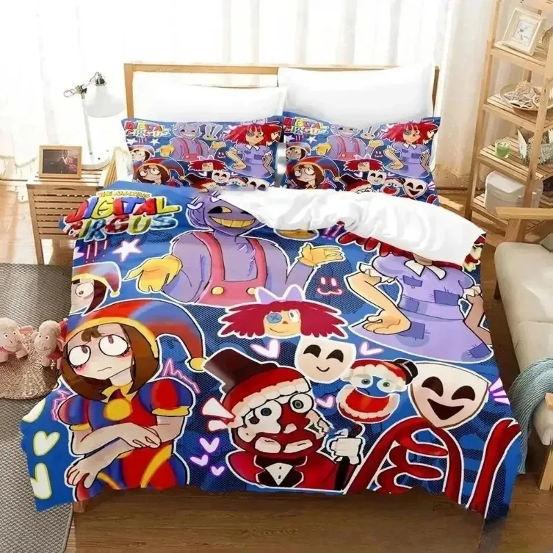 Hot The Amazing Digital Circus Series Creativity Bedding Set Twin Full Queen King Size Bed Set Colorful Printing Bed Sheet