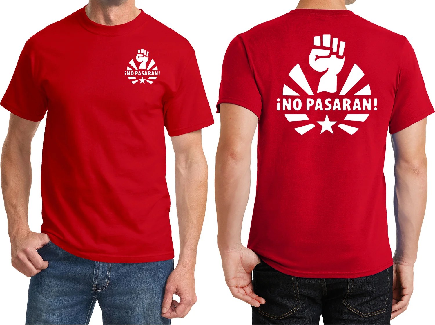 No Pasaran Fist & Star T Shirt Man Anime Clothes TShirt Design Communism Marxism Socialism CCCP Soviet Union Cotton Men T-Shirt