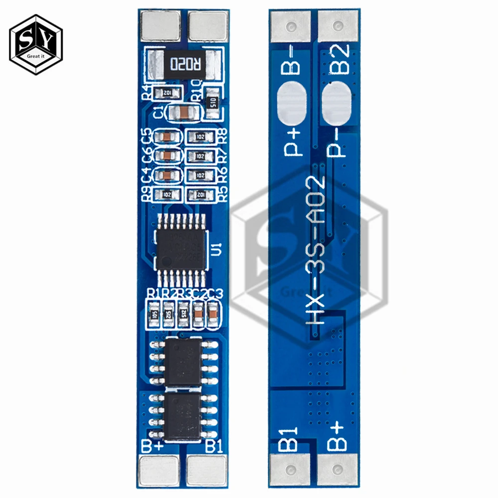 3S 12V 8A  Li-ion 18650 Lithium Battery Charger Protection Board  11.1V 12.6V  10A BMS Charger Protection Board