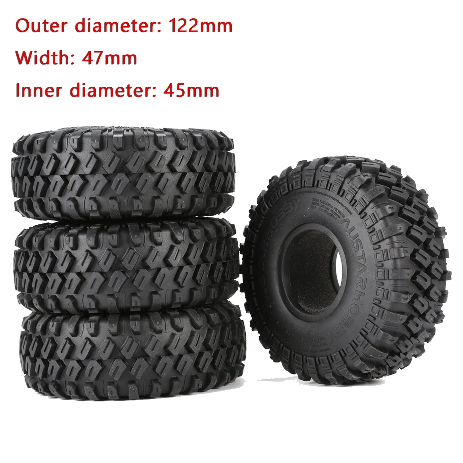 1.9インチラバーロックタイヤ 100mm〜120mm SCX10 TRX-4用
