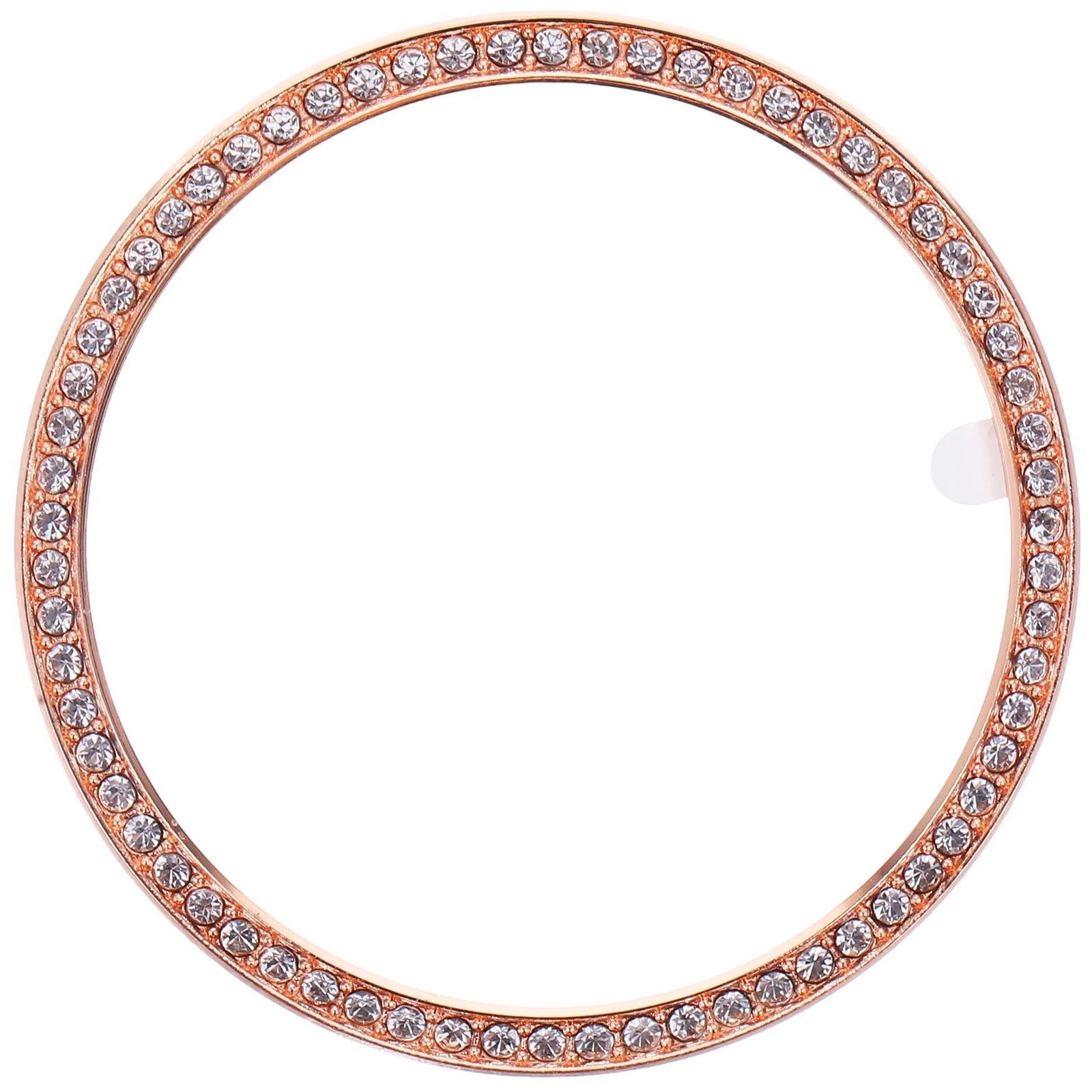 Anel de Bezel Dourado Rosé com Diamantes 46mm para Smartwatch de Liga Metálica - Capa Protetora Antirriscos e Anticolisão com Visual Elegante
