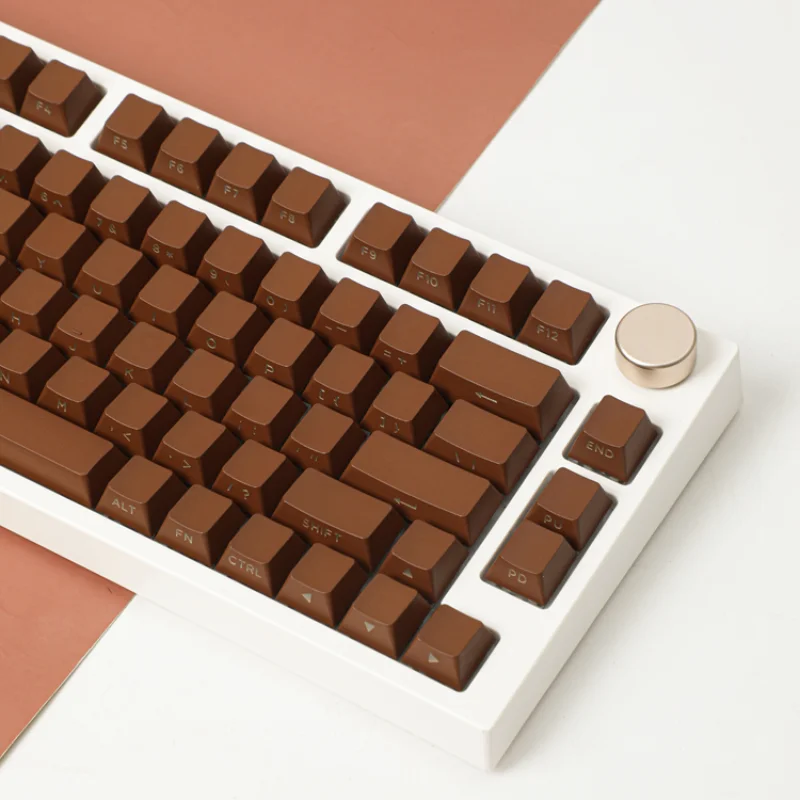 

Chocolate Theme Keycaps Set PBT Bicolor Injection Molding OEM Profile Key Caps Mechanical Keyboard Side Carving Custom Keycaps