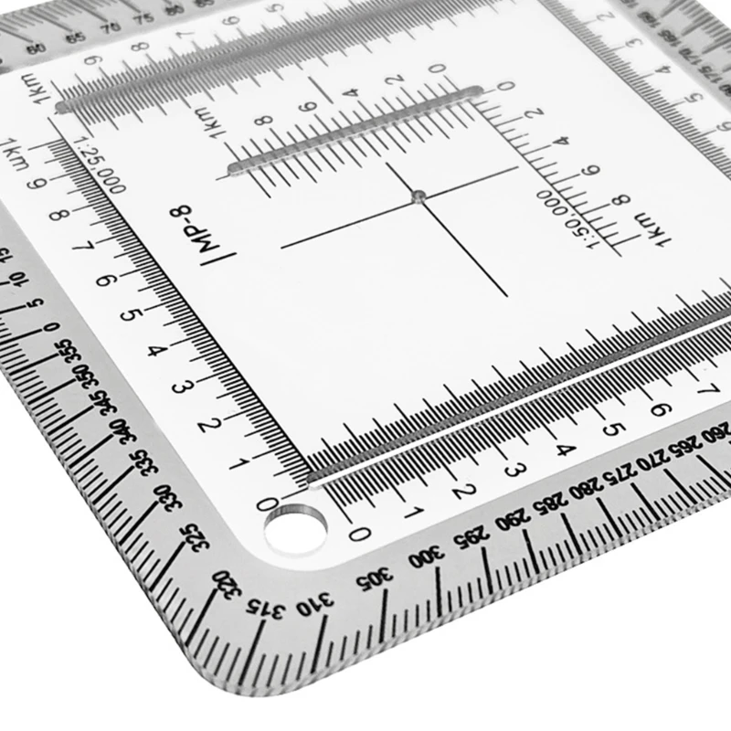 MP8 Pocket Coordinate Ruler Accurate for PolttingUtm, Usng, MgrsCoordinates Traveling Land Navigation