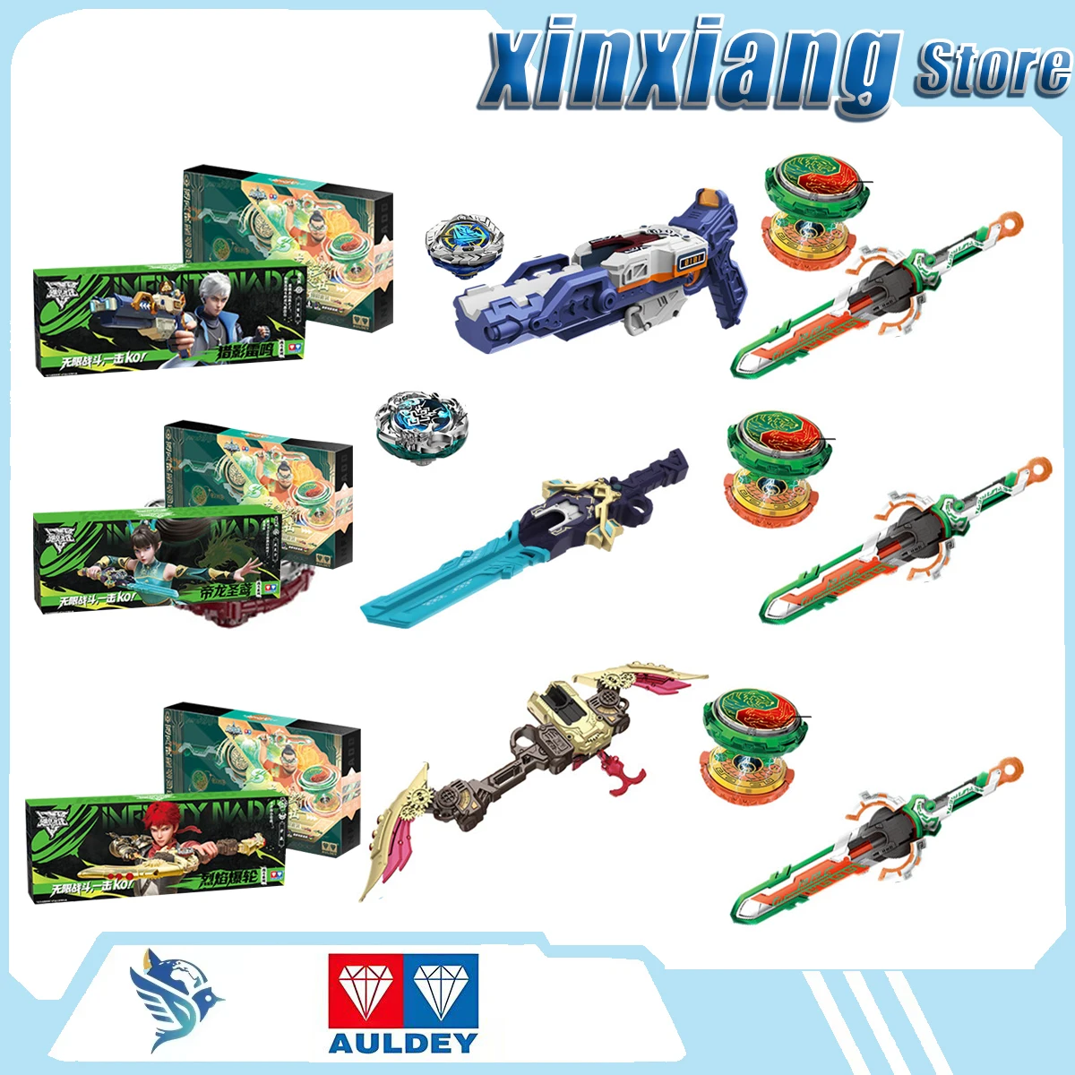 

Набор игрушек AULDEY Spinning Top Hurricane Spirit New Alien Launcher Gyroscope для детей, популярные игры - игрушка для мальчиков, которую можно собрать