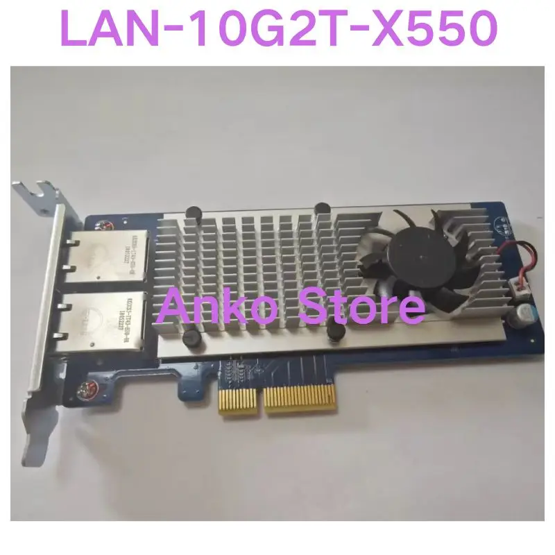 Second-hand test OK  FOR QNAP LAN-10G2T-X550 Dual-port 10 Gigabit port Network card