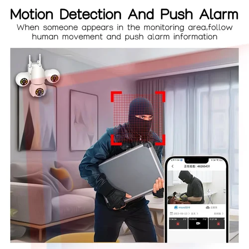 Imagen 2 del producto YOOSEE 15MP 8K WIFI cámara IP tres lentes HD cámara interior hogar inteligente Audio bidireccional seguimiento humano Onvif PTZ cámara de seguridad CCTV