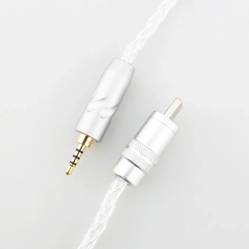 HIFI pure silver USB Type C to 3.5mm 2.5mm 4.4mm Jack AUX Cable Type-C Audio Cable for Huawei Android iPhone Millet to amplifier