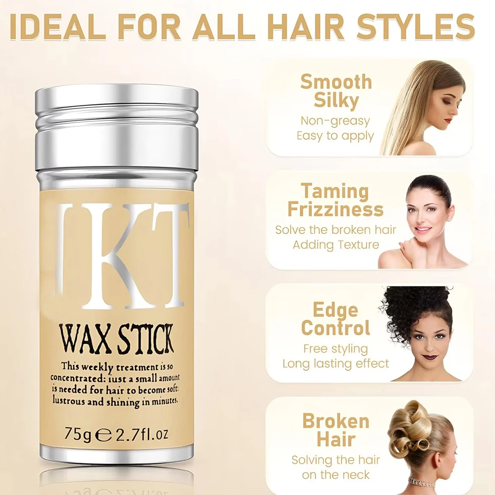 High Quality Hair Wax Stick for Wigs and Hairstyling-Edge Control, Non-Greasy Pomade for Fly Away and Frizzy Hair,Christmas gift
