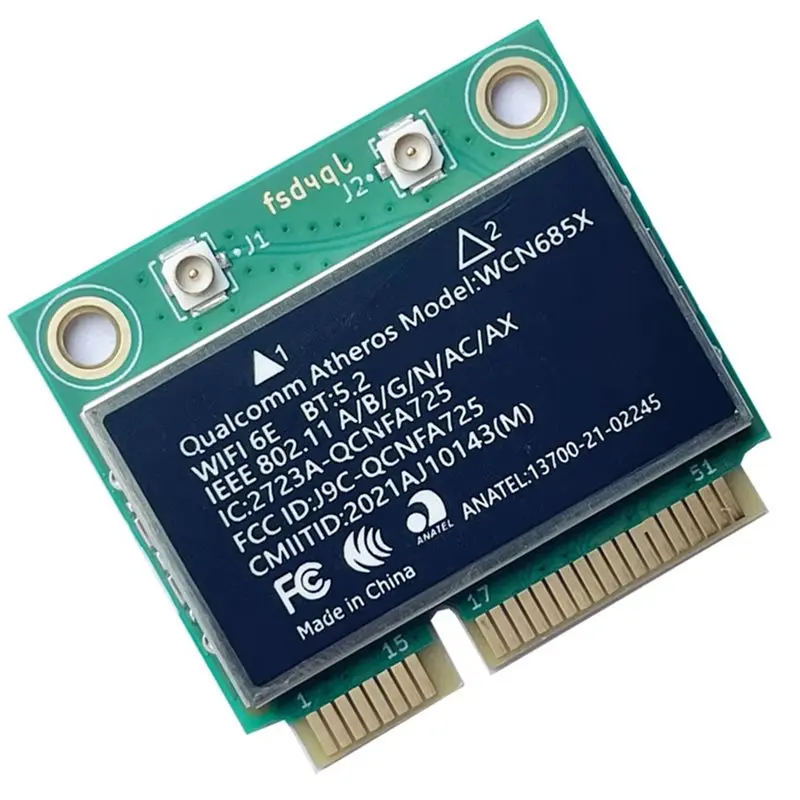 AEE7-For Qualcomm WCN685X QCNFA725 NFA725 WIFI6E BT5.2 Mini PCI-E WIFI Card 2400Mbps WIFI Module For Laptop For Win10/Win11