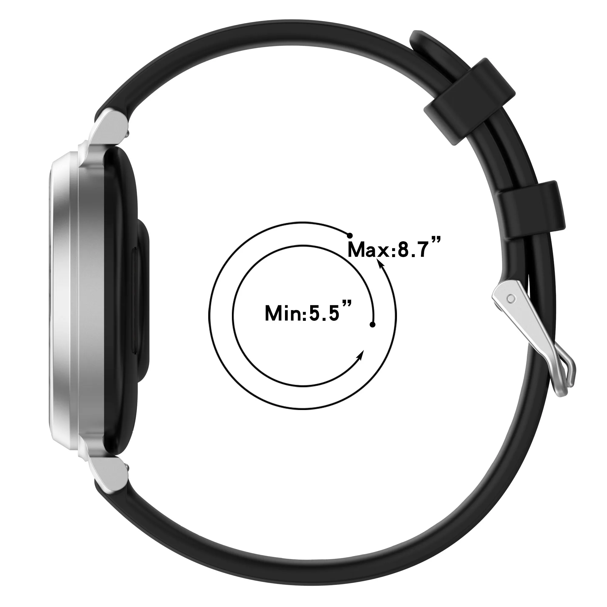 สายนาฬิกาซิลิโคน 14 มม. สําหรับ Garmin Lily2 Active watch สายซิลิโคน Lily นาฬิกาผู้หญิงสายรัดข้อมือกีฬาพร้อมถอดชิ้นส่วน