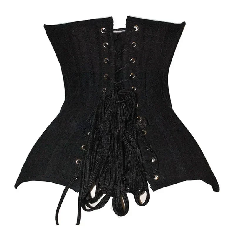 Underbust Corset 18 Spiral Steel Boned Body Shaper Woman Sexy Waist Control Long Torso Waist Cincher Corselet Top