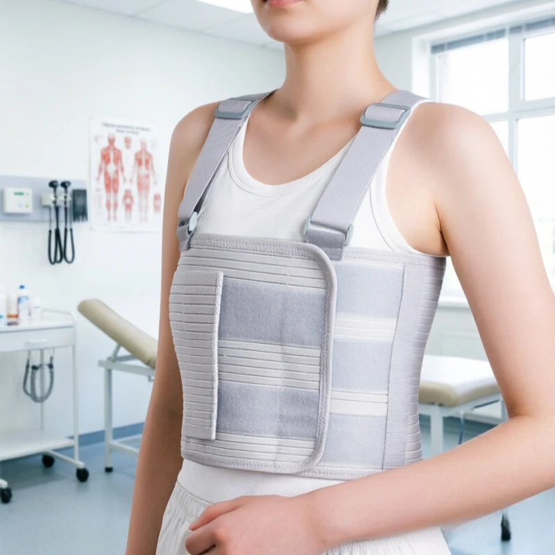Rib Fixation Elastic Bandage, Adjustable Comfortable Breathable Chest and Waist Strap, Suitable for Rehabilitation Personnel