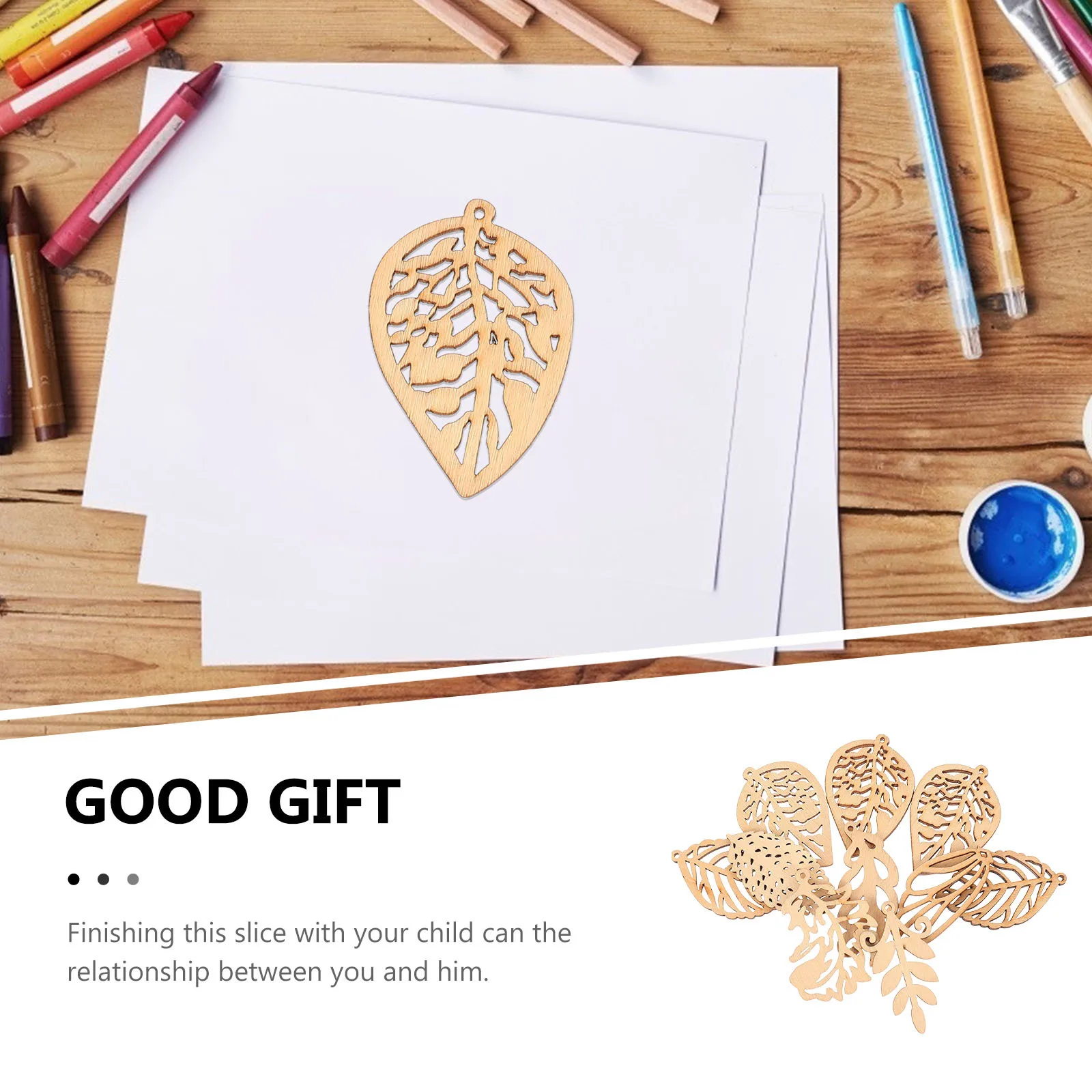 10Pcs DIY Wooden Slices Decors Graffiti Chips Home Office Decoration Supplies Wood Chips Kids Hand-Painted Craft Toys