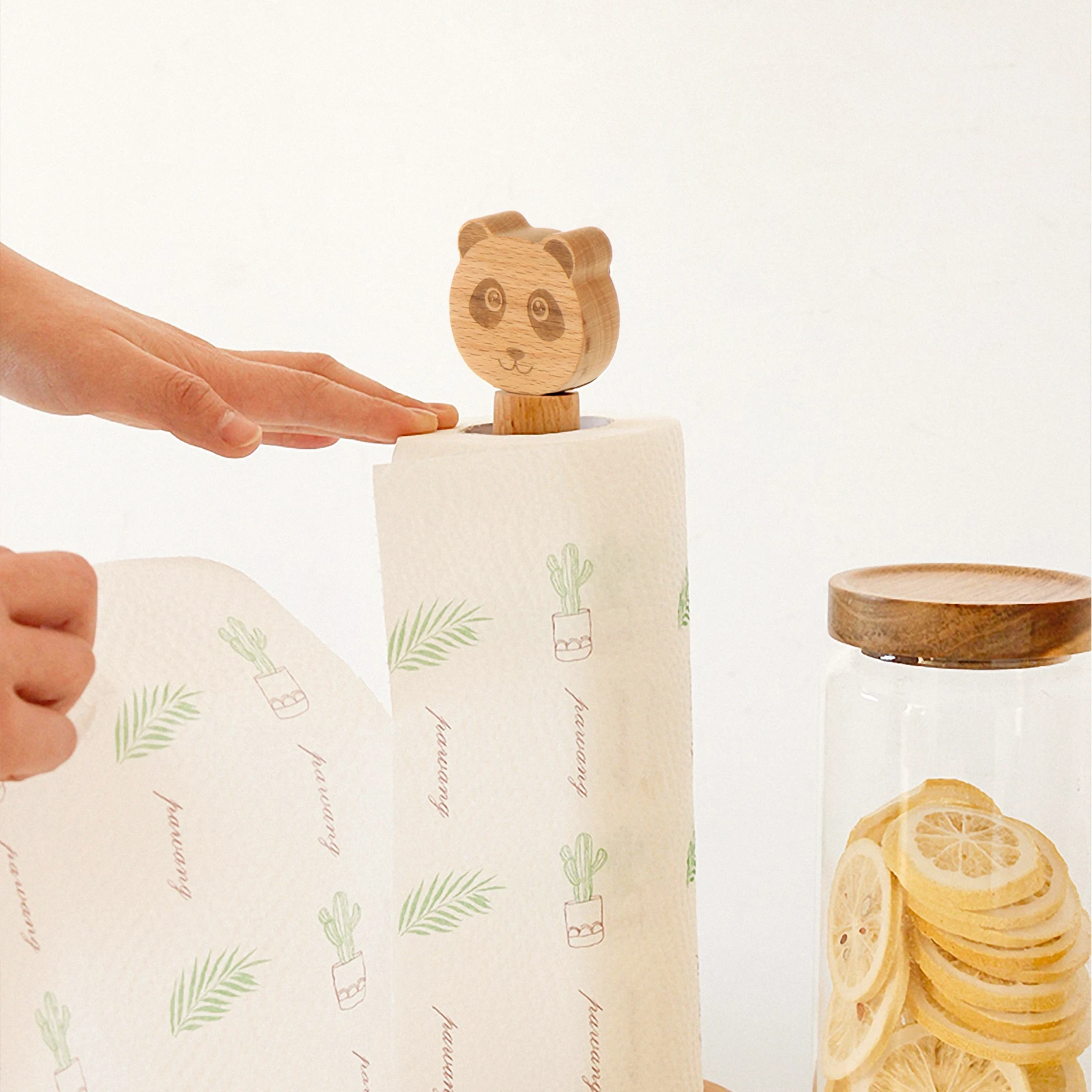 

Wooden Paper Towel Holder Durable Small Bathroom Kitchen Storage Tissue Rack Easy Clean Stylish Roll Paper St Home Decor