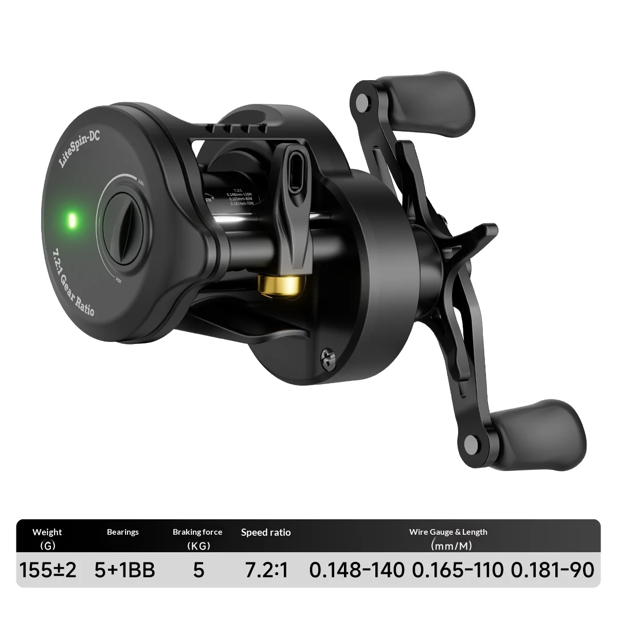 最終価格‼️TEBEN LiteSpin DC 左 TEBEN LiteSpin-DC SDC Smart Fishing Reel:7.2:1 Gear, SDC