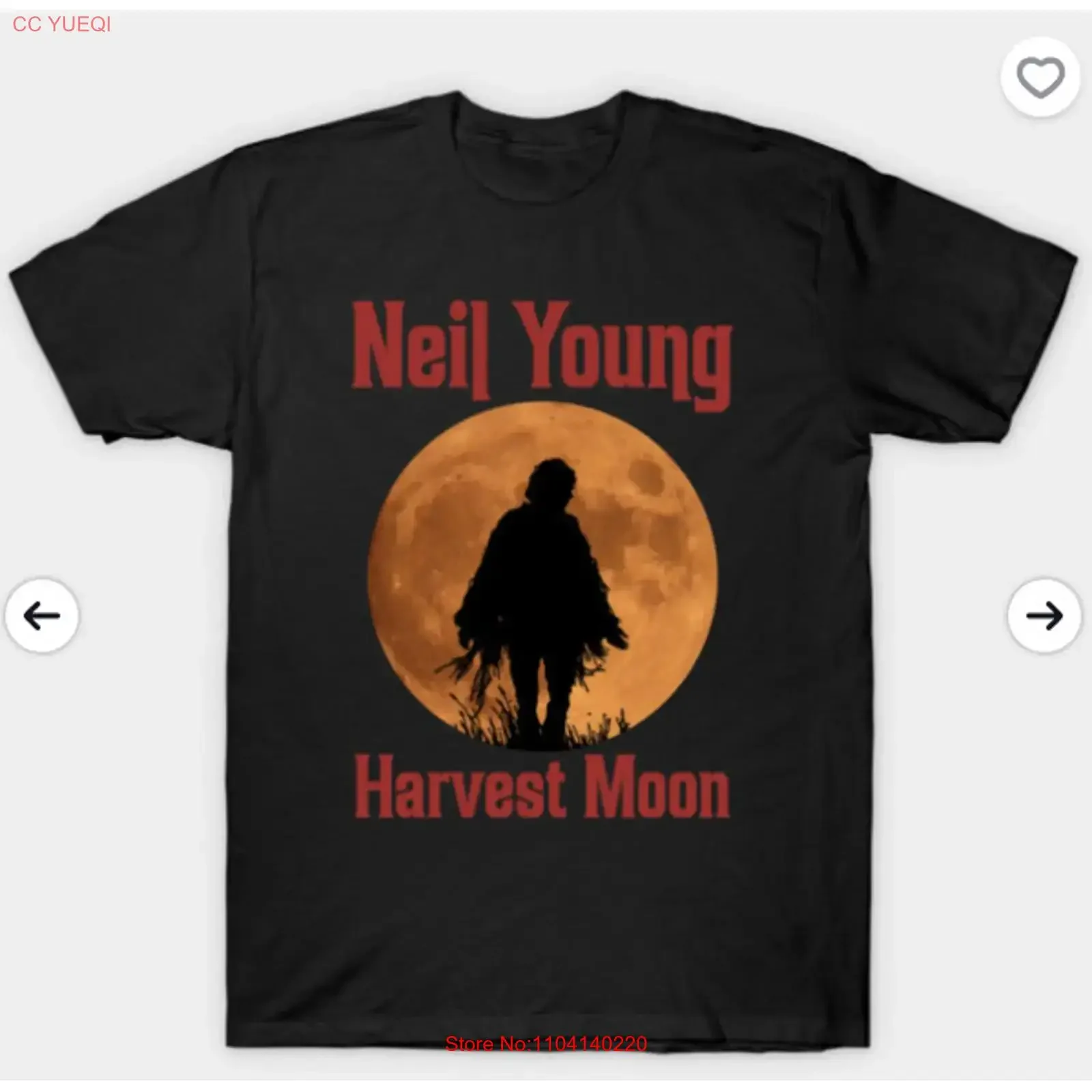 Neil Young Harvest Moon T Shirt vintage Washed designer clothes Stylish Unisex Slightly Soft graphic Breathable Casual