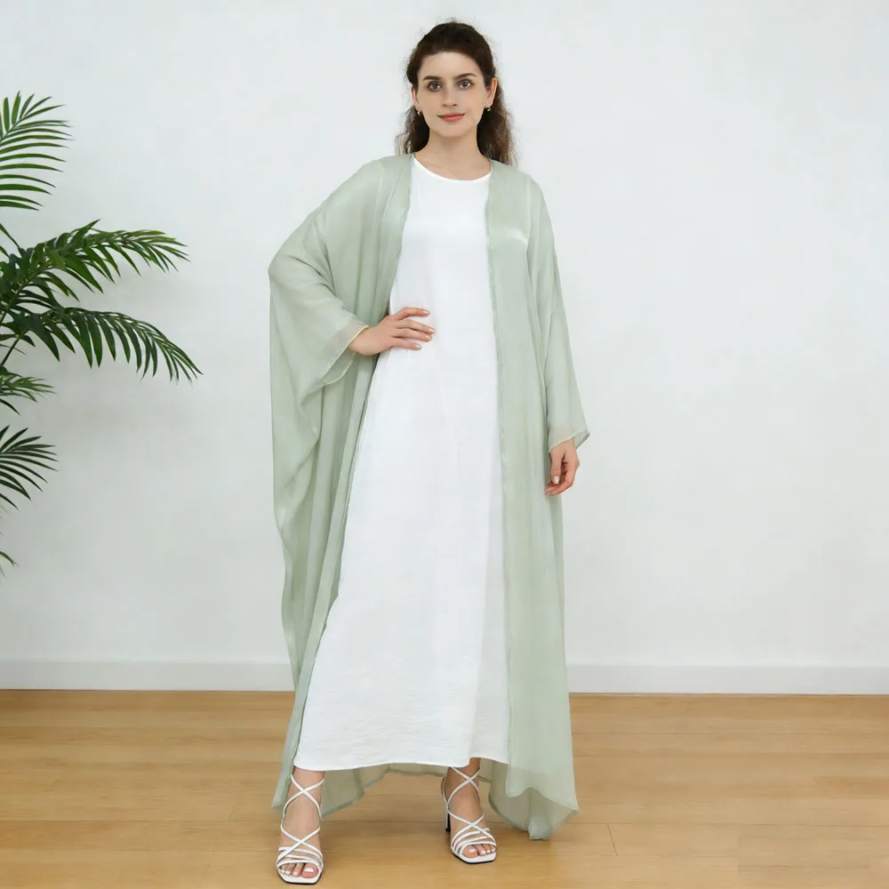 

Shiny Open Abaya for Dubai Women Muslim Kimono Cardigan Ramadan Jalabiya Kebaya Caftan Marocain Islam Modest Long Robe Dresses