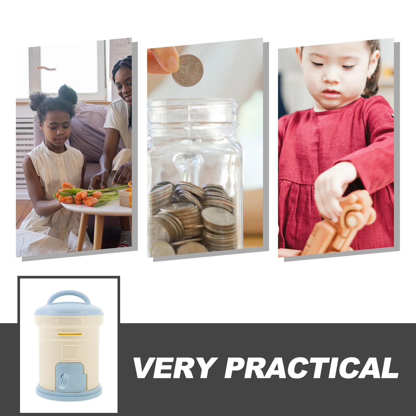 

Cartoon Piggy Large Capacity Coin Storage Jar Unbreakable Savings Pot For Home Mail Post Figure Decor Desktop Money Box