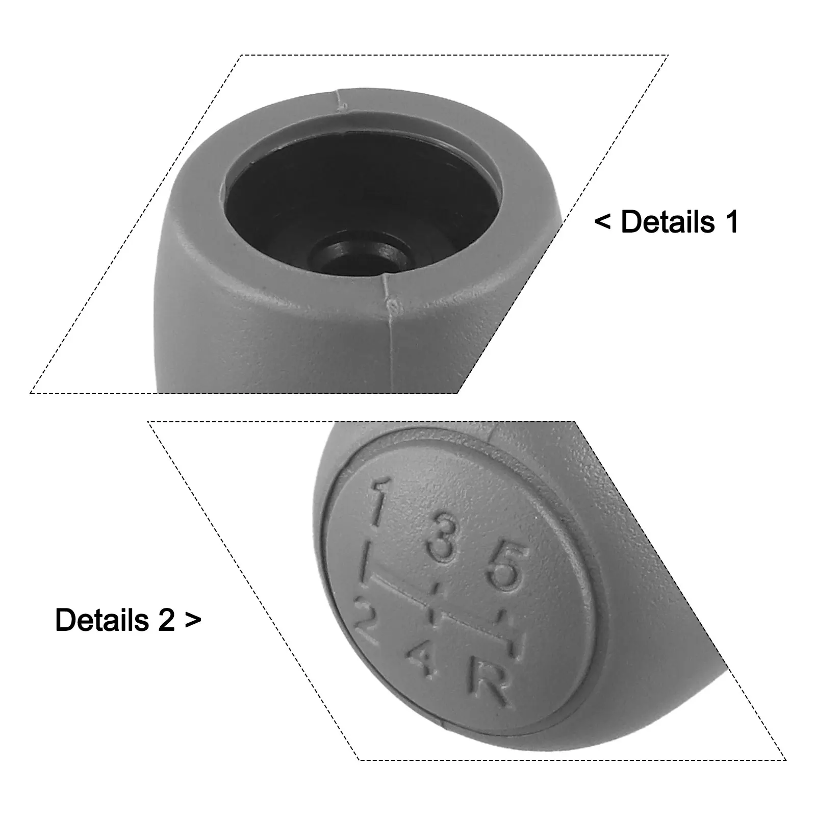Complete Set Car Interior Gear Head 5 Speed Shift Knob Stylish Design Durability High Quality Plastic Material