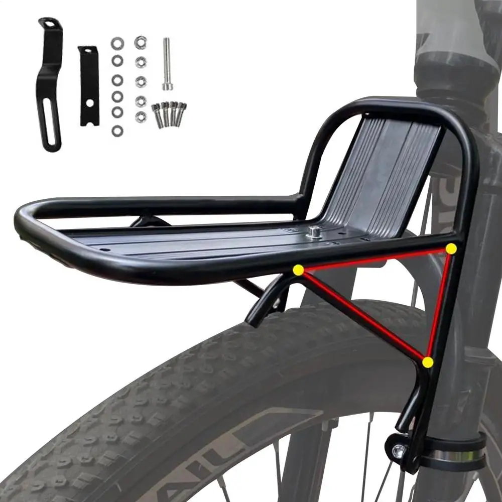 AliExpress NONE Bike Front Rack Aluminum Alloy Luggage Carrier Racks Stable Mountain Bike Front Luggage Rack for Cycling Mountain/Road Bike