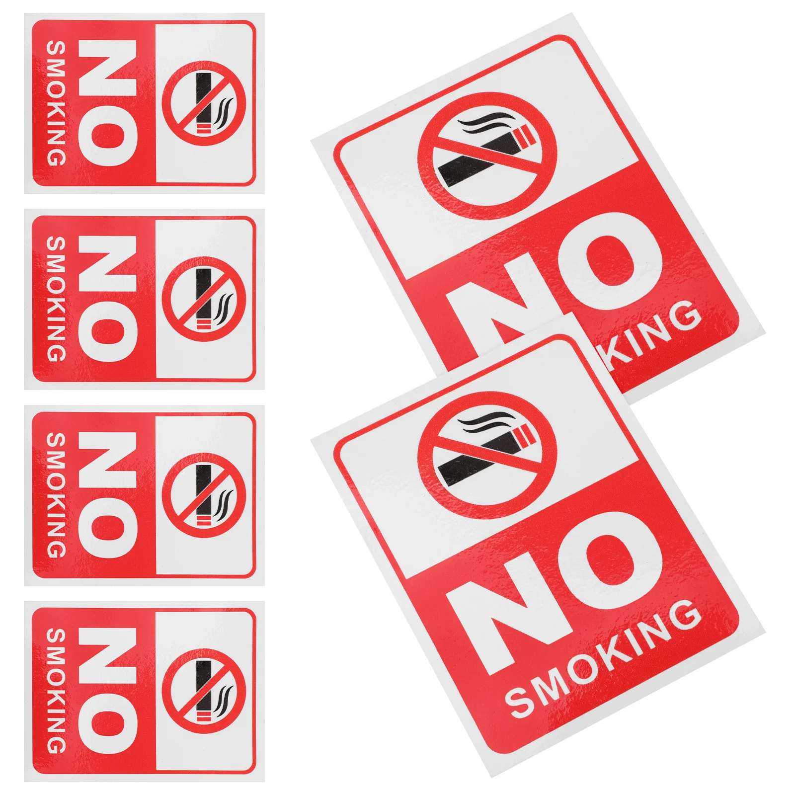 6 قطعة ممنوع التدخين ملصق بولي كلوريد الفينيل لاصق دائم لمكتب الأعمال فندق جدار الباب ملصق تحذير علامة السلامة رمز السلامة المرورية #4