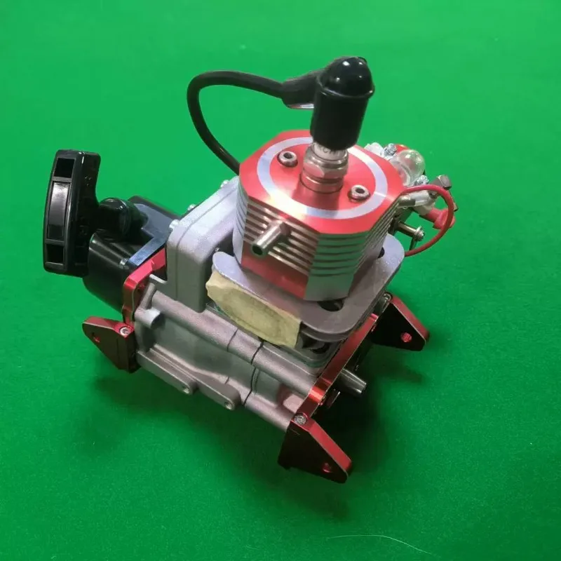 29CC Water Cooled Engine Model Single Cylinder Metal Two Stroke Internal Combustion Engine with Clutch Desktop Toy
