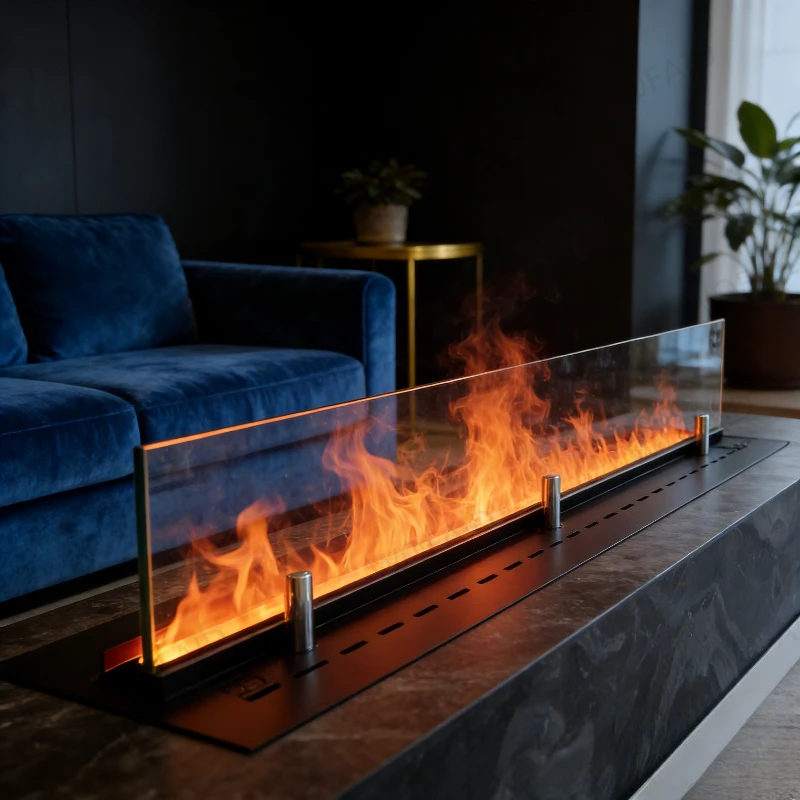 

Электронный камин с 3D-эффектом пламени, регулируемой яркостью, таймером, многоцветной подсветкой, дистанционным управлением и функцией имитации пара