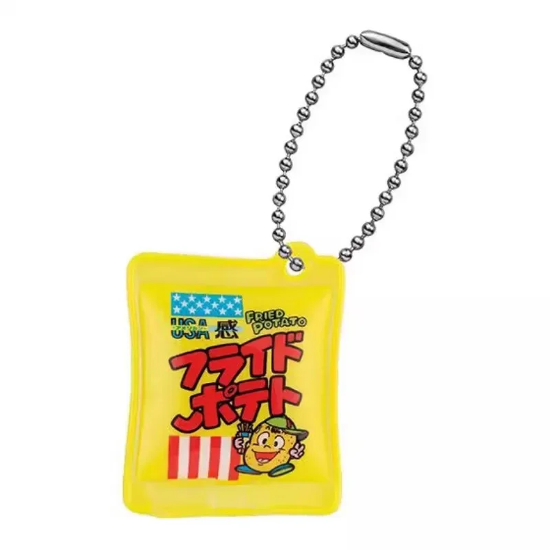 BANDAI Japan Kawaii Gashapon Figure Anime Cute Miniature Simulation Puffed Snack Hanger Keychain Capsule Toys Gift