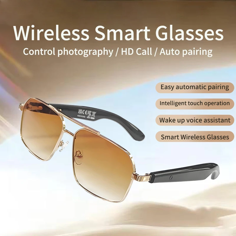 

LIGE 2025 New Smart Glasses Fashion Sunglasses Smart Bluetooth Glasses UV Protection Al Intelligent Wireless Translation Glasses