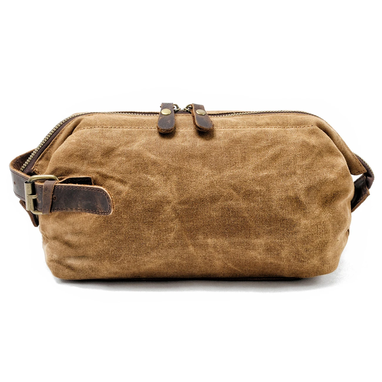 

Canvas And Leather Men Toiletry Bag Water-resistant Dopp Kit For Travel Large Capacity Toiletries Bag Kit Functional Travel Bag