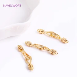 18K Gold Plated S Shaped End Connector Clasps For Jewelry Making, DIY Bracelet Fasteners Clasp Hook