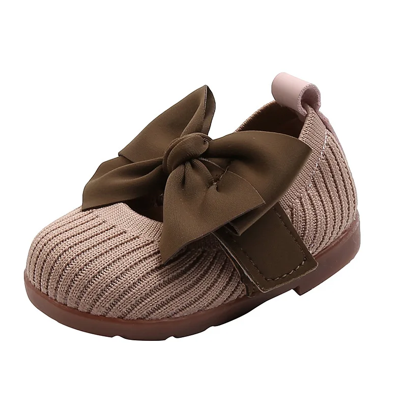 Baby Frühling und Herbst Nette Schleife Rosa Weiche Gummi Unten Anti-rutsch Prinzessin Schuhe 0-18 Monate Neugeborenen Casual wanderschuhe
