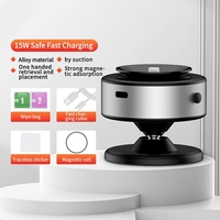 AMORUS Car Phone Magnetic Holder With 15W Wireless Charging Vacuum Suction Rotatable Navigation Stand Multi-scene phone holder