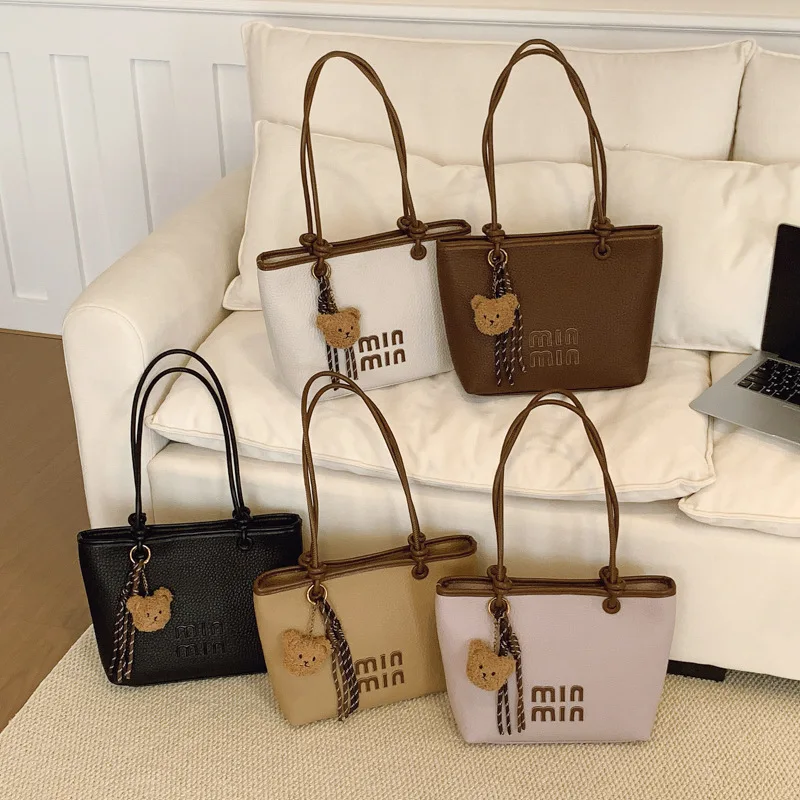 

Cross-border Fashion Textured Tote Bag New Korean Version of Foreign Style Large-capacity Trendy Fashion Portable Shoulder Bag