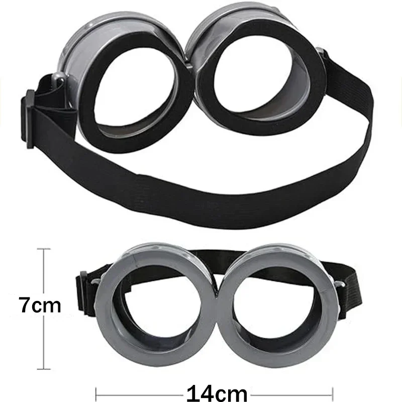 Disfraz de Anime Despicable Me Minions, gorro amarillo, guantes elásticos, gafas Steampunk, disfraces de Halloween para niños y adultos