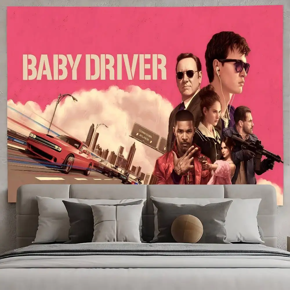 B-Baby D-Driver راية خلفية الديكور قماش حفلة التصوير خلفية #4